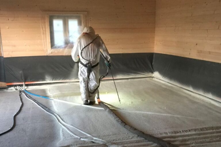 Vloer spuiten met pur