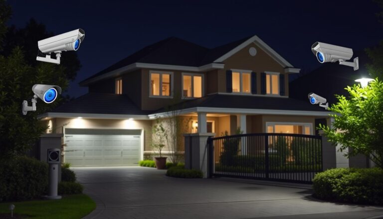 woningbeveiliging op een donkere avond