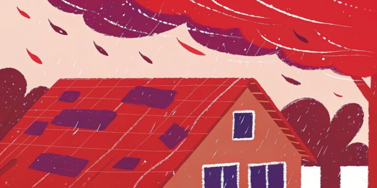 Stormschade aan het dak