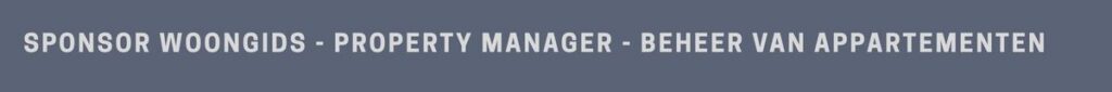 Sponsor woongids property manager appartementenbeheer banner