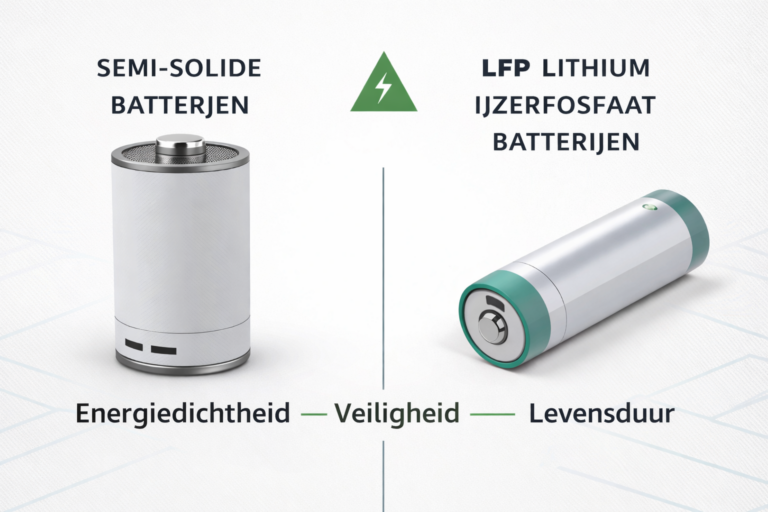 Vergelijking semi‑solide en LFP‑batterijen: energiedichtheid, veiligheid en levensduur