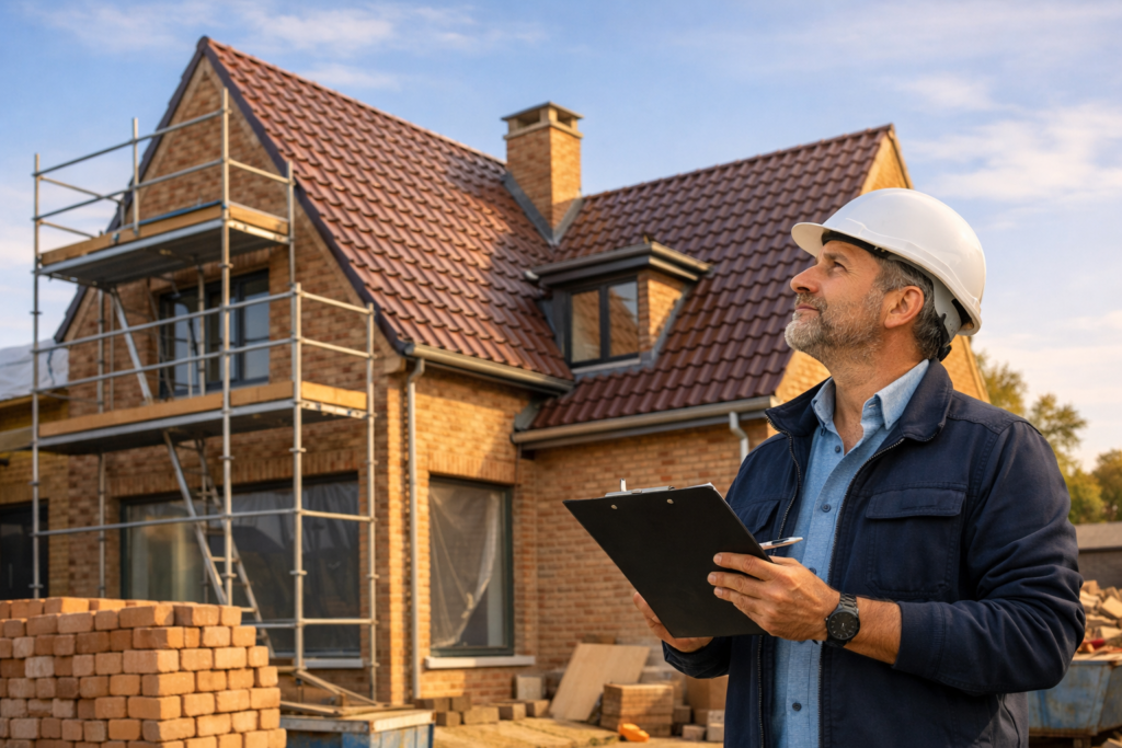 Inspectie woning door architect